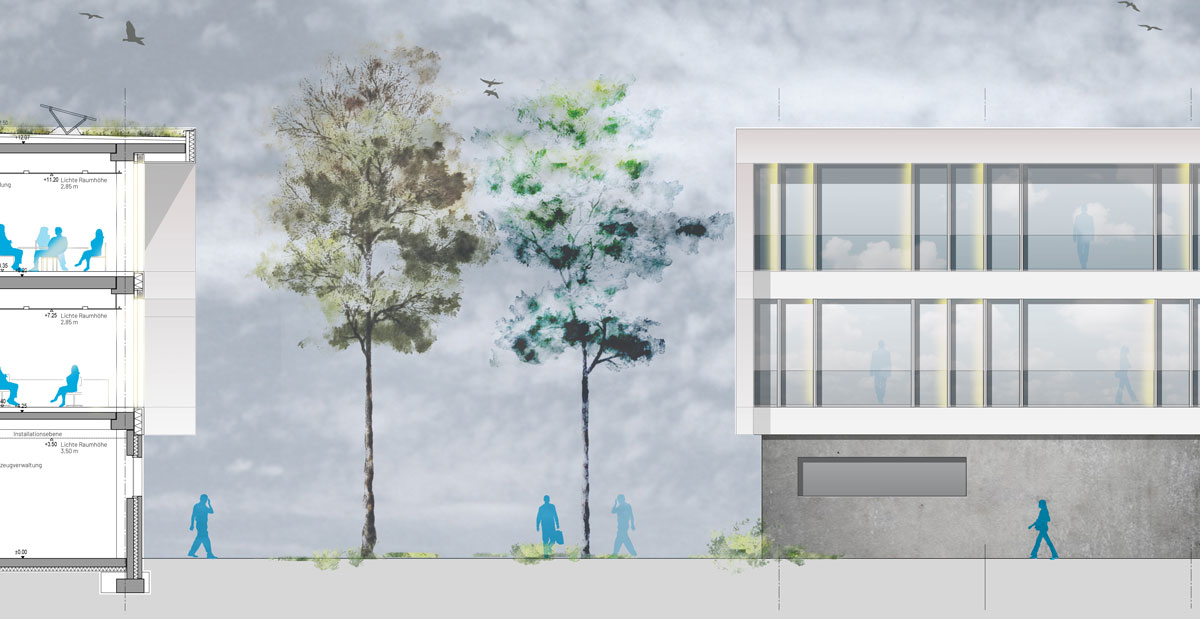 Wettbewerb Betriebsgeb&auml;ude ERHARDT + LEIMER